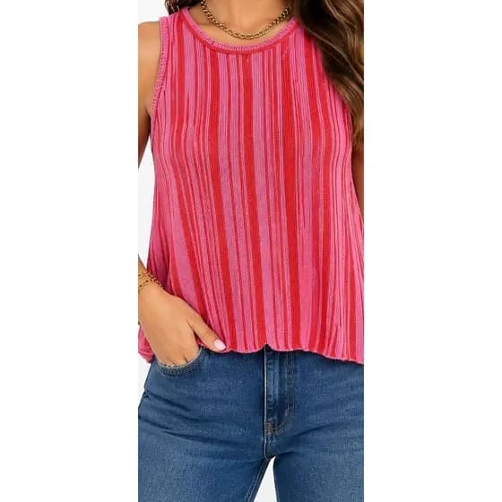 Regata Tricot Lurex Feminina Blusa lurex Tricot Blogueira Casual Regata Premium