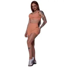 Conjunto Short Chicago Jacquar Canelado Papaia + Top Moving