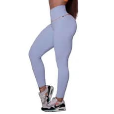 Calca Legging Empina Bumbum Jacquard Round Ceu Azul Moving