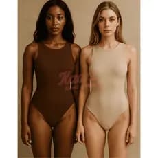 Kit 2 Bodys Bory Body Suplex Premium Collant Feminino Regata Básica Liso Casual com Forro Estilosa Moda Verão