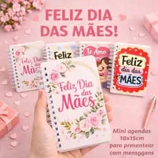 Agenda DIA DAS MÃES  A5 PAUTADA Personalizada 200 páginas MINHAS ANOTAÇÔES