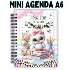 5 Mini Agenda  ESPECIAL Dia dos PROFESSORES Personalizada  COM NOME A6 Capa Dura | Lembrancinha