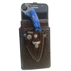 Kit Bainha para Celular com Faca Campeira Abridor de Garrafa