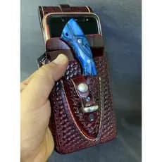 Capinha Celular Bainha Em Couro Com Opções De Faca Universal