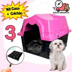 Casinha De Cachorro N 3 Mais Colchonete Sob Medida Casinha cachorro Cama Para Cachorro Pet Pequeno