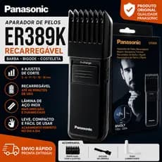 Aparador De Pelos Panasonic ER389K Recarregável Barba Bigode Costeleta Original