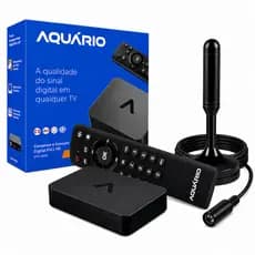 Kit Conversor Digital Aquário DTV-9000 + Antena 5m Full HD