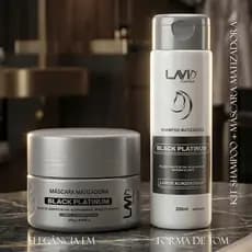 kit mascara matizador + shampoo platinum acinzentado Experience color LAVID