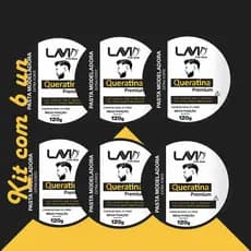 Kit 6 Un Pasta Modeladora De Cabelo 120g Lavid Queratina