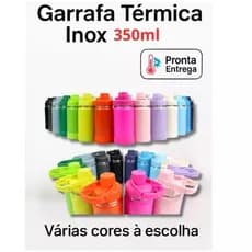 Garrafa Térmica de Aço Inox 350ml/600ml/800ml – Mantém Bebidas Quentes e Frias por Horas, Portátil e Resistente