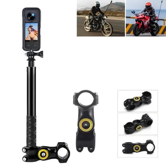 Suporte Guidão Bike Moto Extensor P Osmo Action Sjcam Eken Câmeras de Ação