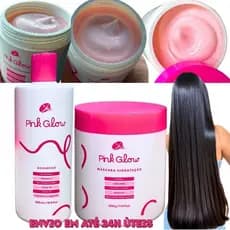 Kit Profissional Para Cabelos cronograma Tratamento Capilar Completo shampoo e Máscara Glow Cabelo
