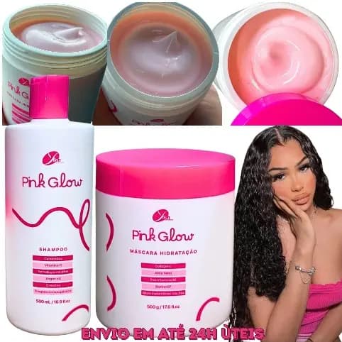 Kit cronograma capilar cabelo cacheado Tratamento Capilar Completo Profissional Glow para cabelos