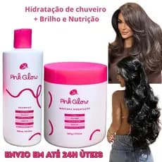 Tratamento capilar para cabelos com química kit profissional Shampoo e Máscara Hidratação Nutrição