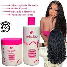 Kit Hidratação para cabelos cacheados Brilho Definição fios brilhosos Nutrição cachos Antifrizz