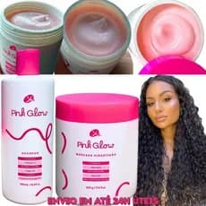 Kit Profissional Para Cabelos cronograma capilar cabelo cacheado cachos brilhosos e definidos Glow