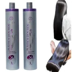 Kit Selagem Térmica Alisadora Redutora de Volume Life para cabelos Brilho e Definição1L