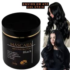 Matizador Preto fios brilhosos Black sem corte-químico Tonalizante máscara matizadora Preta