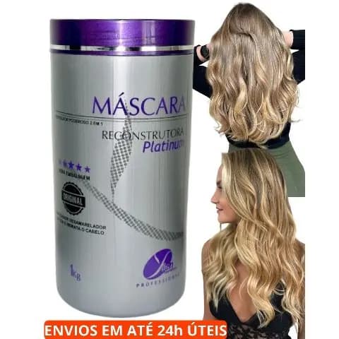 Matizador para cabelos Loiros Máscara Matizadora Platinado Brancos Tonalizante Loiro Sem Amônia 1kg