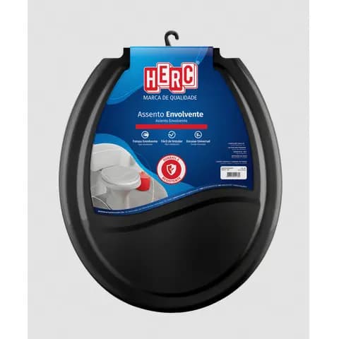 Assento Sanitário Envolvente PRETO HERC