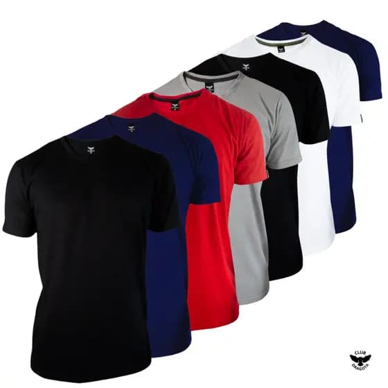 Kit 7 Camiseta Masculina Basicas Cores Sortidas 30.1 Promoção