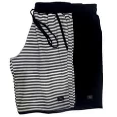 Kit 2 Bermudas Moletom Masculina Treino Academia Lisa Listrada Bermuda Masculino