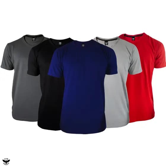 Kit 5 Camiseta Básica Masculina Lisas Masculina 100% Algodão Cores Sortida Camisa Atacado