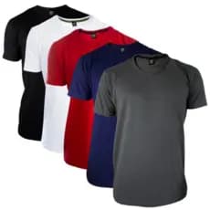 Kit 5 Camiseta Masculina Lisa Basica Academia 30.1  Promoção Sortida Promoção
