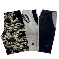 Kit 3 Bermudas Moletom Masculina Camuflada Sortidas Desenho Academia Treino