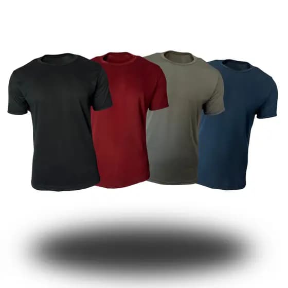Kit 4 Camiseta Masculina Basica Academia Treino Esporte Lisa 100% Sortidas