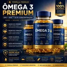 Ômega 3 120 Cápsulas–Alto EPA+DHA–Sem Odor | Anti-inflamatório Natural | Saúde do Coração e Cérebro