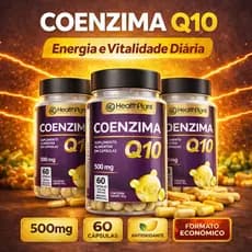Coenzima Q10 500mg – Antioxidante Natural – 60 Cápsulas – Energia e Vitalidade