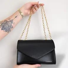 Bolsa Feminina Pequena - Alça Corrente Elegante.