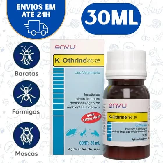 Mata Barata Formiga Mosca K-Othrine Sc 25 30ml Inseticida