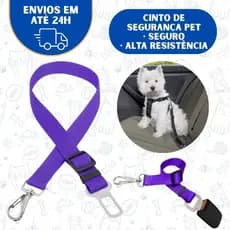 Cinto Carro Segurança Para Cachorro Gato Animais de Estimação Ajustável, Proteção para Viagem com Pets