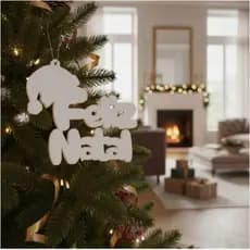 Decoração Pingente Árvore Natal 10 Pçs Família Fé Paz Amor
