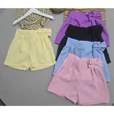 short laço infantil menina