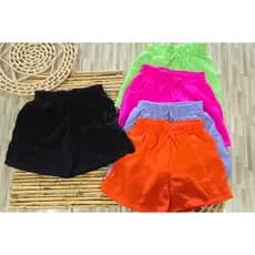 Shorts Infantil Menina Tecido Duna Pipoca Clochard Com Laço Blogueirinha Verão