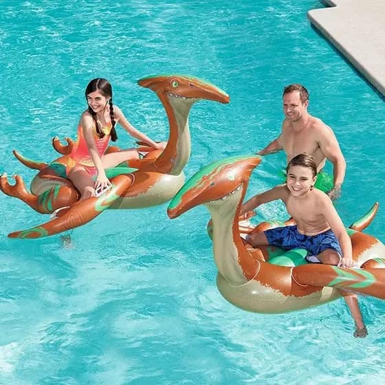 Boia Gigante Inflável Infantil Dinossauro PIscina 135x198cm. Praia, piscina