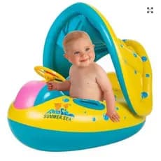 Boia infantil para bebês de 6 a 36 meses. COM 50UV. Praia, piscina. Boia inflável. Proteção solar. Brinquedo de água.