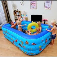 Piscina Inflável 3 Anéis Infantil  e adulto. 210x140x65. 2200l. Boia, bebê. Colete.