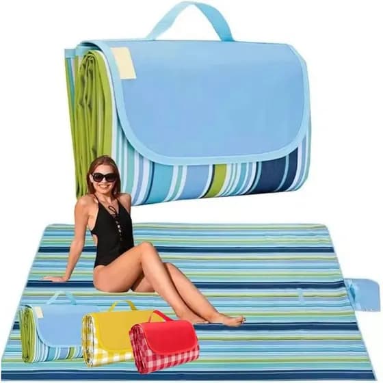 Tapete de piquenique impermeável 150x200. Tapete infantil, portátil. Tapete para Viagens, recém nascido, bebê. (Amarelo)