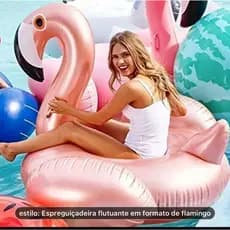 Boia inflável flamingo gigante 150x120. Adulto e infantil. Praia, piscina, pesca, churrasco.