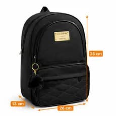 Mochila Feminina Casual Couro Sintético Resistente Moderna Escolar/Trabalho