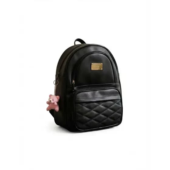 Mochila Feminina Reforçada Corino Couro Sintético Casual Executiva Trabalho Faculdade Bolsa Moderna Luxo