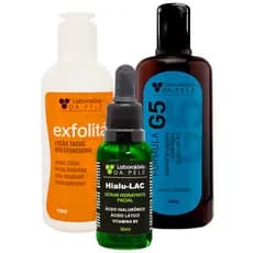 KIT PARA PELES SECAS (G10,LÇ EXFOLITÁ, HIALULAC) Cuidados com a Pele Limpeza Tratamento Rosto