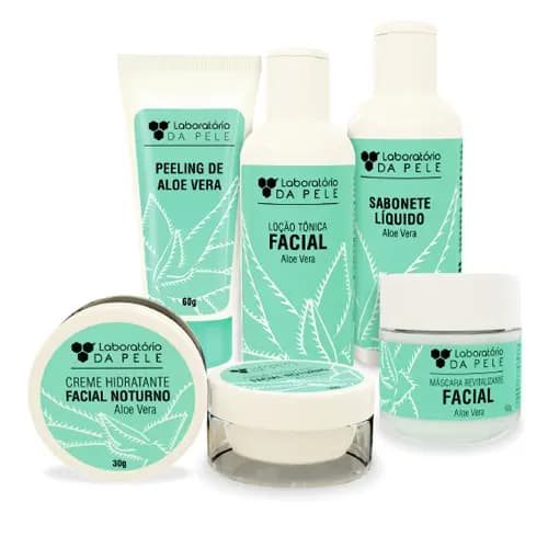 KIT CUIDADO COM A PELE ALOE VERA Tratamento da pele e Rosto, Skin Care Para todos os tipos de pele.