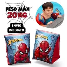 Boia de Braço Inflável Homem-Aranha Infantil  Para Piscina Diversão no Verão