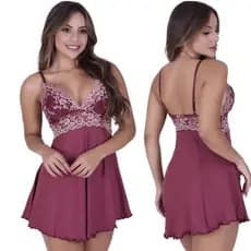 Camisola Renda Bicolor em Suede Feminina  sem Bojo Microfibra Light Fresquinho E Macio