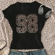 Blusa Tshirt Baby Tee Slim Feminina Y2k 98 Animal Print Estampa Anos 2000 Vintage Verão Look